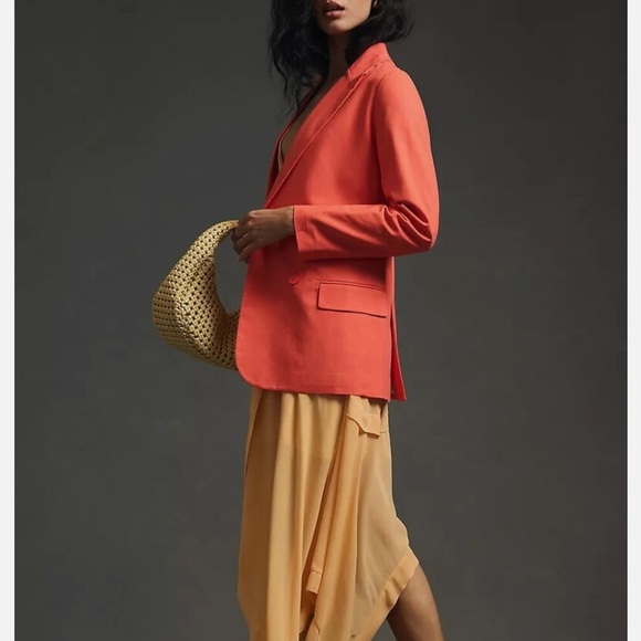 Anthropologie Orange Blazer - Picture 2 of 16